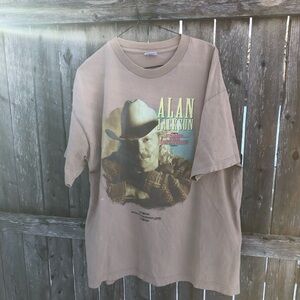 Vintage y2k Alan Jackson Brown Graphic T-Shirt